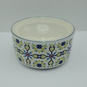 Signature Housewares Large Storage Bowl Covered Bowl Ceramic Bowl Vented Lid